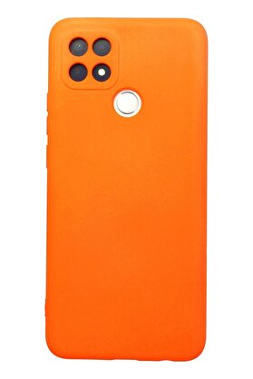 CepteToptan Oppo A15 Kılıf Nano içi Kadife Silikon - Turuncu - DROPX5900-3396