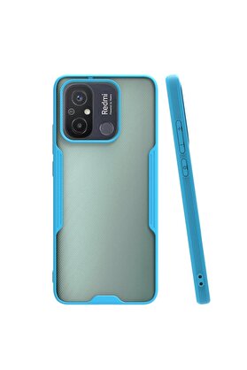 CepteToptan Xiaomi Redmi 12C Kılıf Platin Silikon - Mavi - DROPX4642-1210