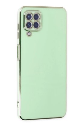 CepteToptan Samsung Galaxy A12 Kılıf Volet Silikon - Açık Yeşil - DROPX5870-9766