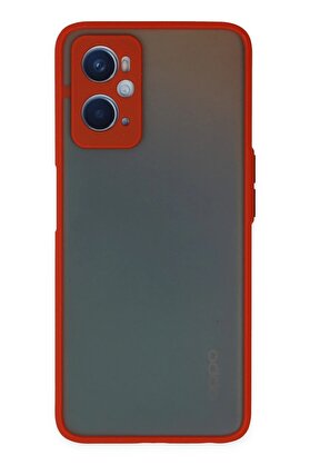 CepteToptan Oppo A96 Kılıf Montreal Silikon Kapak - Kırmızı - DROPX5662-1361