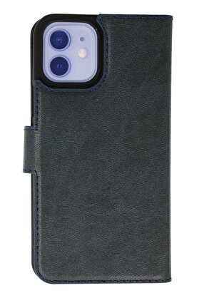CepteToptan iPhone 12 Kılıf Trend S Plus Kapaklı Kılıf - Lacivert - DROPX4786-7394