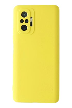 CepteToptan Xiaomi Redmi Note 10 Pro Kılıf Nano içi Kadife Silikon - Sarı - DROPX3043-1459