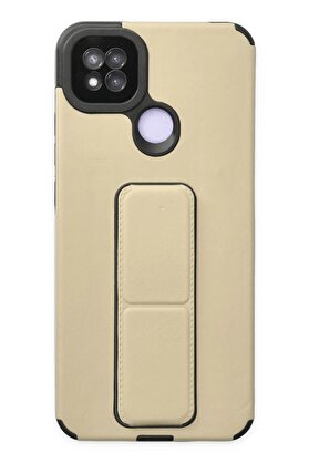 CepteToptan Xiaomi Redmi 9C Kılıf Mega Standlı Silikon - Gold - DROPX3338-5304