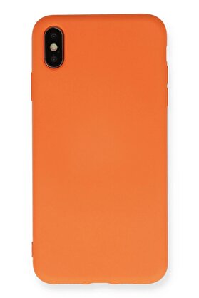 CepteToptan iPhone X Kılıf Nano içi Kadife Silikon - Turuncu - DROPX6551-5436