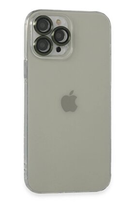 CepteToptan iPhone 13 Pro Max Kılıf Luko Lens Silikon - Yeşil - DROPX4538-8532