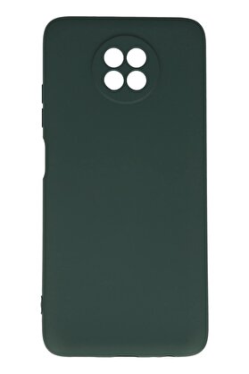 CepteToptan Xiaomi Redmi Note 9 5G Kılıf Nano içi Kadife Silikon - Koyu Yeşil - DROPX1321-8070