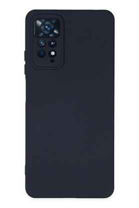 CepteToptan Xiaomi Redmi Note 11 Pro Kılıf Nano içi Kadife Silikon - Lacivert - DROPX9919-7726