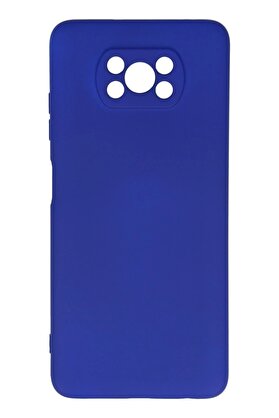 CepteToptan Xiaomi Pocophone X3 Kılıf Nano içi Kadife Silikon - Lacivert - DROPX2872-9046