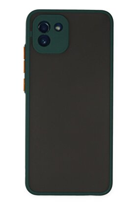 CepteToptan Samsung Galaxy A03 Kılıf Montreal Silikon Kapak - Yeşil - DROPX9923-3798