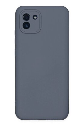 CepteToptan Samsung Galaxy A03 Kılıf Nano içi Kadife Silikon - Gri - DROPX7702-9253
