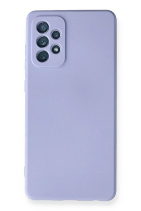 CepteToptan Samsung Galaxy A72 Kılıf Nano içi Kadife Silikon - Lila - DROPX5662-9004