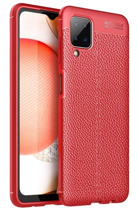 CepteToptan Samsung Galaxy A12 Kılıf Auto Focus Kapak - Kırmızı - DROPX2935-9495