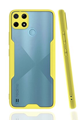 CepteToptan Realme C25Y Kılıf Platin Silikon - Sarı - DROPX7610-9676