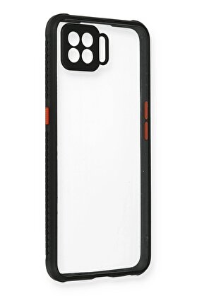 CepteToptan Oppo A73 Kılıf Miami Şeffaf Silikon - Siyah - DROPX6137-8330
