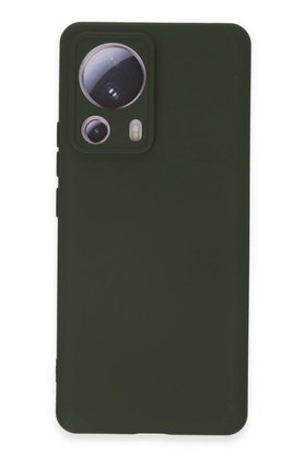 CepteToptan Xiaomi Mi 13 Lite Kılıf Nano içi Kadife Silikon - Koyu Yeşil - DROPX6918-9459
