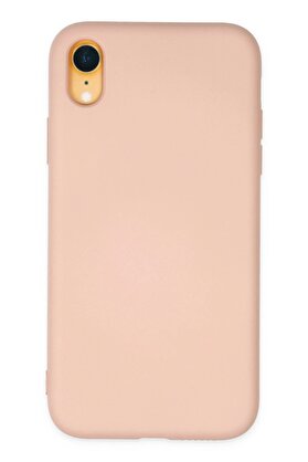 CepteToptan iPhone XR Kılıf Nano içi Kadife Silikon - Pudra - DROPX2835-6949