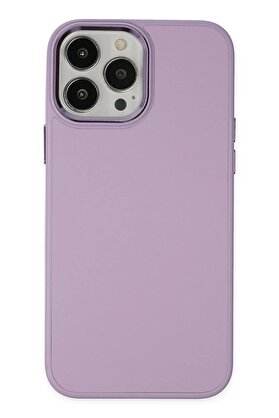 CepteToptan iPhone 13 Pro Max Kılıf Asya Deri Silikon - Lila - DROPX8768-1040