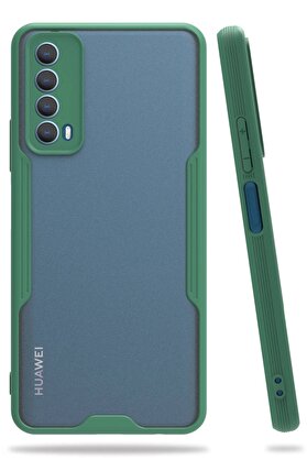 CepteToptan Huawei P Smart 2021 Kılıf Platin Silikon - Yeşil - DROPX5030-9467