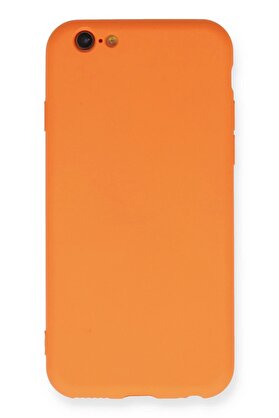CepteToptan iPhone 6 Kılıf Nano içi Kadife Silikon - Turuncu - DROPX6040-6282