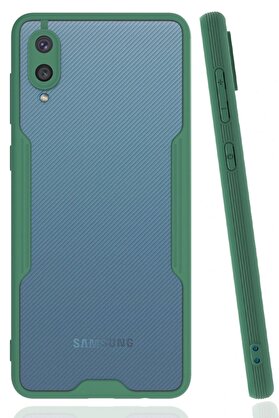 CepteToptan Samsung Galaxy A02 Kılıf Platin Silikon - Yeşil - DROPX4580-9150