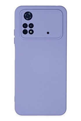 CepteToptan Xiaomi Poco M4 Pro 4G Kılıf Nano içi Kadife Silikon - Lila - DROPX1171-8887