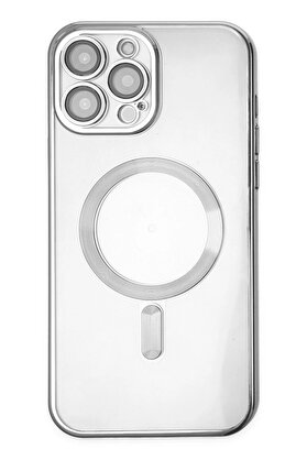 CepteToptan iPhone 14 Pro Kılıf Kross Magneticsafe Kapak - Gümüş - DROPX1992-1021