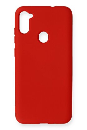 CepteToptan Samsung Galaxy A11 Kılıf Nano içi Kadife Silikon - Kırmızı - DROPX2707-4216