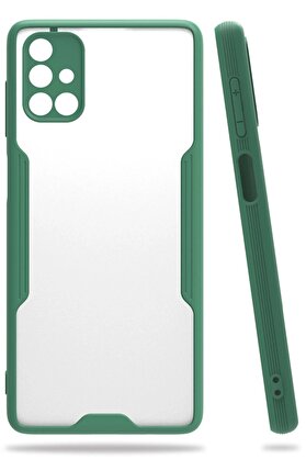 CepteToptan Samsung Galaxy M51 Kılıf Platin Silikon - Yeşil - DROPX2116-9215