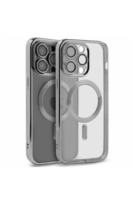 CepteToptan iPhone 15 Pro Max Kılıf Kross Magneticsafe Kapak - Gümüş - DROPX4912-5112