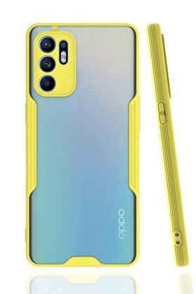 CepteToptan Oppo Reno 6 Kılıf Platin Silikon - Sarı - DROPX5088-4459