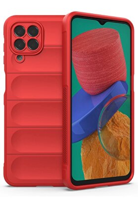 CepteToptan Samsung Galaxy M33 Kılıf Optimum Silikon - Kırmızı - DROPX6818-1064