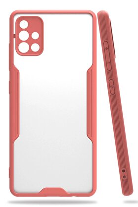 CepteToptan Samsung Galaxy A71 Kılıf Platin Silikon - Pembe - DROPX4516-2880