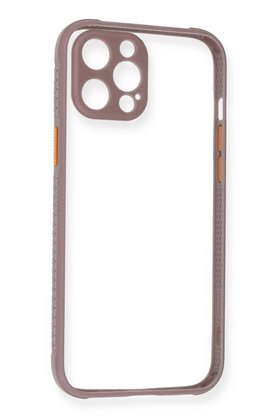 CepteToptan iPhone 12 Pro Max Kılıf Miami Şeffaf Silikon - Açık Mor - DROPX5789-2724