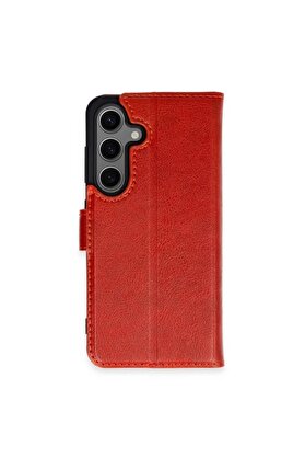 CepteToptan Samsung Galaxy S24 Plus Kılıf Trend S Plus Kapaklı Kılıf - Kırmızı - DROPX6914-2174