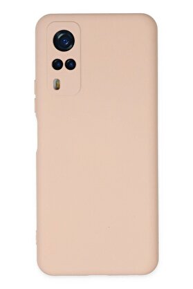 CepteToptan Vivo Y53S Kılıf Nano içi Kadife Silikon - Pudra - DROPX1335-7867