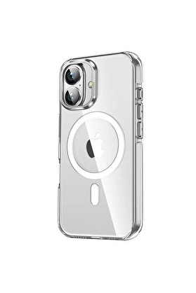 CepteToptan iPhone 16 Crystal Magsafe Kapak - Şeffaf - DROPX4208-3567