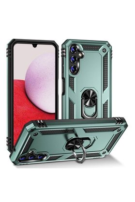 CepteToptan Samsung Galaxy A04S Kılıf Sofya Yüzüklü Silikon Kapak - Yeşil - DROPX1291-1295