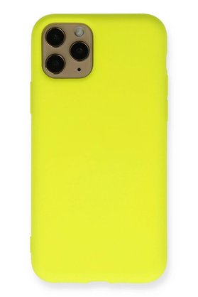 CepteToptan iPhone 11 Pro Kılıf Nano içi Kadife Silikon - Sarı - DROPX6309-3860
