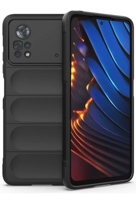 CepteToptan Xiaomi Poco X4 Pro 5G Kılıf Optimum Silikon - Siyah - DROPX5189-1879