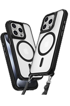 CepteToptan iPhone 14 Pro Max Kılıf Enka Magsafe Silikon Kılıf - Siyah - DROPX2309-9111