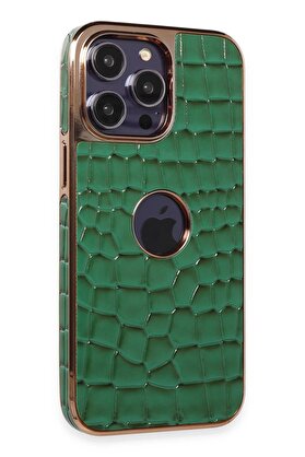 CepteToptan iPhone 13 Pro Max Kılıf Snake Kapak - Koyu Yeşil - DROPX9024-5768