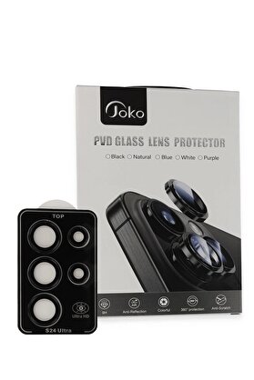 CepteToptan Samsung Galaxy S23 Ultra PVD Metal Kamera Lens - Siyah - DROPX5705-9145