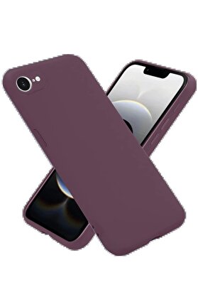 CepteToptan iPhone 16E Kılıf First Silikon - Mürdüm - DROPX6944-9359