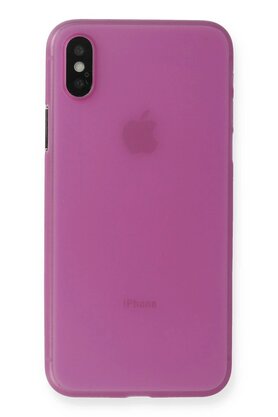 CepteToptan iPhone X Kılıf PP Ultra İnce Kapak - Pembe - DROPX7091-2289
