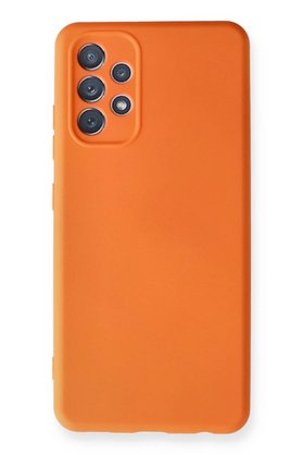 CepteToptan Samsung Galaxy A32 Kılıf Nano içi Kadife Silikon - Turuncu - DROPX2643-6917