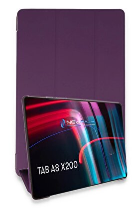 CepteToptan Samsung Galaxy X200 Tab A8 10.5 Kılıf Tablet Smart Kılıf - Mor - DROPX9476-7905
