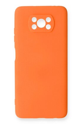 CepteToptan Xiaomi Pocophone X3 Kılıf Nano içi Kadife Silikon - Turuncu - DROPX8161-1661