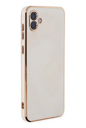 CepteToptan Samsung Galaxy A04 Kılıf Volet Silikon - Beyaz - DROPX8962-6433