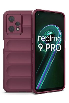 CepteToptan Realme 9 Pro 5G Kılıf Optimum Silikon - Bordo - DROPX6523-6088