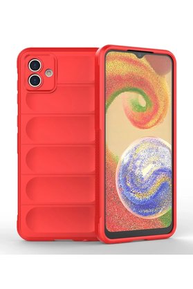 CepteToptan Samsung Galaxy A04 Kılıf Optimum Silikon - Kırmızı - DROPX9984-8220